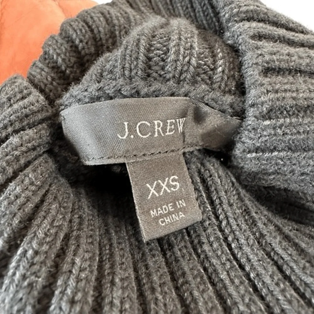 J.Crew Preppy Mock Neck Cable Knit Chunky Sweater, XXS